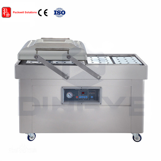 Double-chamber vacuum(gas filling) packager
